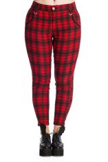 Banned Apparel Blackwell Red Tartan Trousers