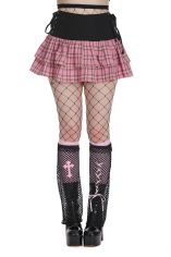 Banned Apparel Kokoro Pink Check Skirt