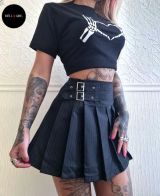 Hell Girl Black Pinstripe Skirt